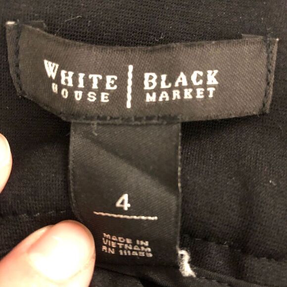 WHITE HOUSE BLACK MARKET Black Pencil Skirt Sz 4 - Picture 3 of 7